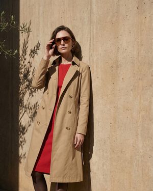 chinese dress ladies Long Sleeve Patterned Organza Jacket With Strapless A-Line Floor Lengt –  John Paul Ataker main image 1