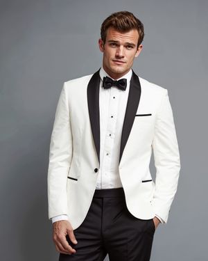 Dinner Jacket with Black Pants and Bow Tie
