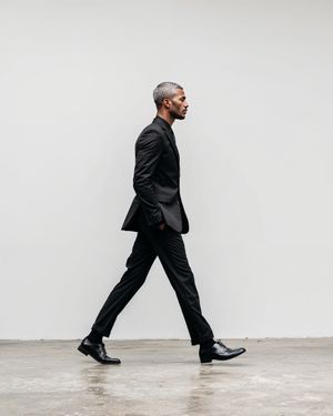 Sharp Black Suit with Black Shoes