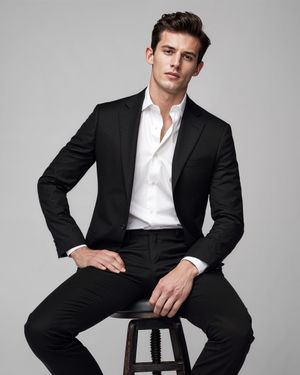 Black Suit for Evening Events