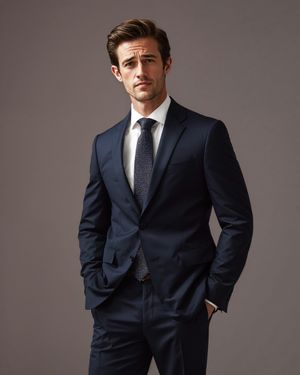 Navy Suit for Business Occasions