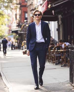 Navy Suit for Casual City Days