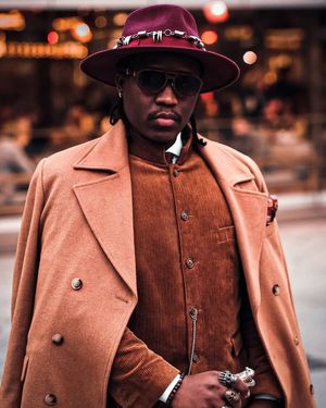 light-pink-pea-coat-with-brown-collarless-blazer