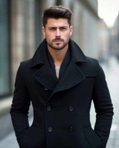 Wool Double Breasted Overcoat
