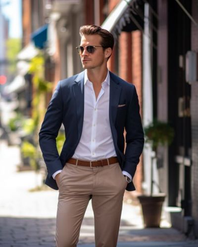Business-Casual-Outfit mit Sonnenbrille