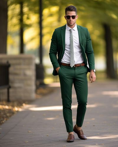 Green Suit Modern Look