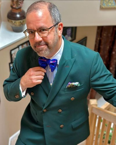 Emerald Elegance Double Breasted Suit