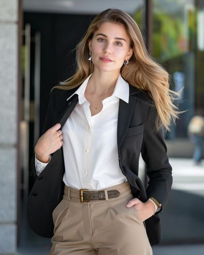 Saashi Cashmere Blazers Stand-up Collar Business Casual Suits Coats