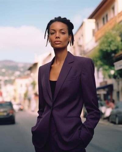 Dark Purple Pantsuit