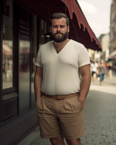 Summer Linen White Shirt with Brown Pants | Hockerty