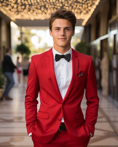 Red Prom Suit