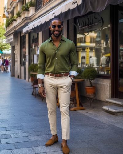 Beige Pants with White Shoes Outfits For Men (500+ ideas & outfits) | Mens  fashion casual outfits, Mens outfits, White shoes outfit