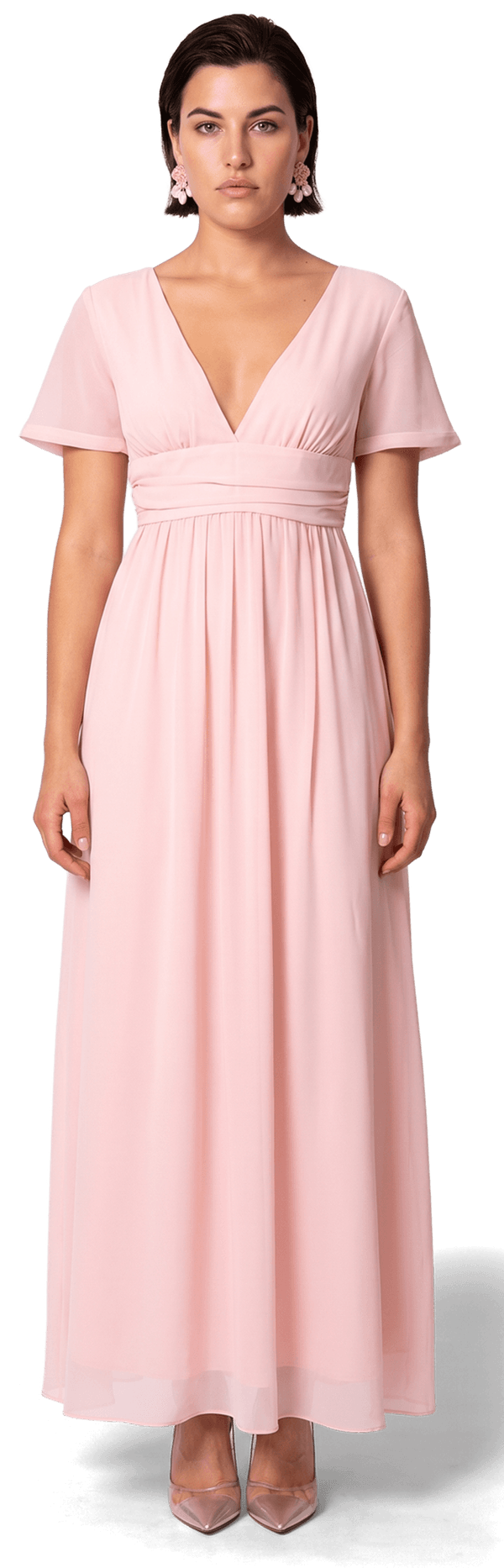 womens empire waist maxi dress Dresses Boho dress Size:18 mo. women-dress-shirt Long Sheer Silk Dress